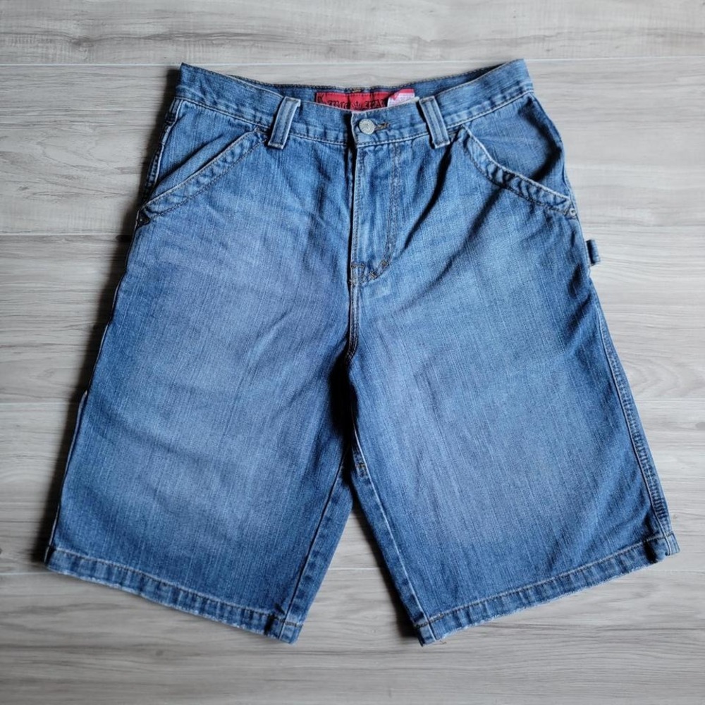 Vintage Y2K Baggy JNCO Shorts Denim Jorts - Picture 2 of 7